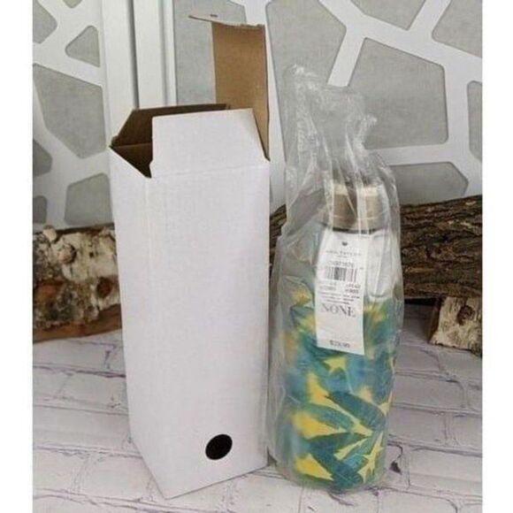 Ann Taylor Blue Feather Stainless Steel Insulated Water Bottle - Picture 2 of 8